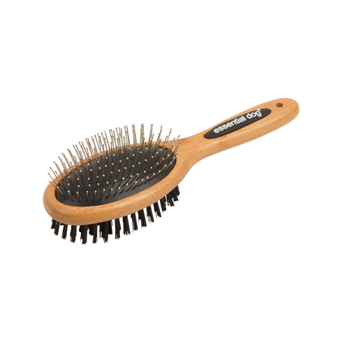 Natural Bamboo Two-Sided Brush: Dogs & Cats